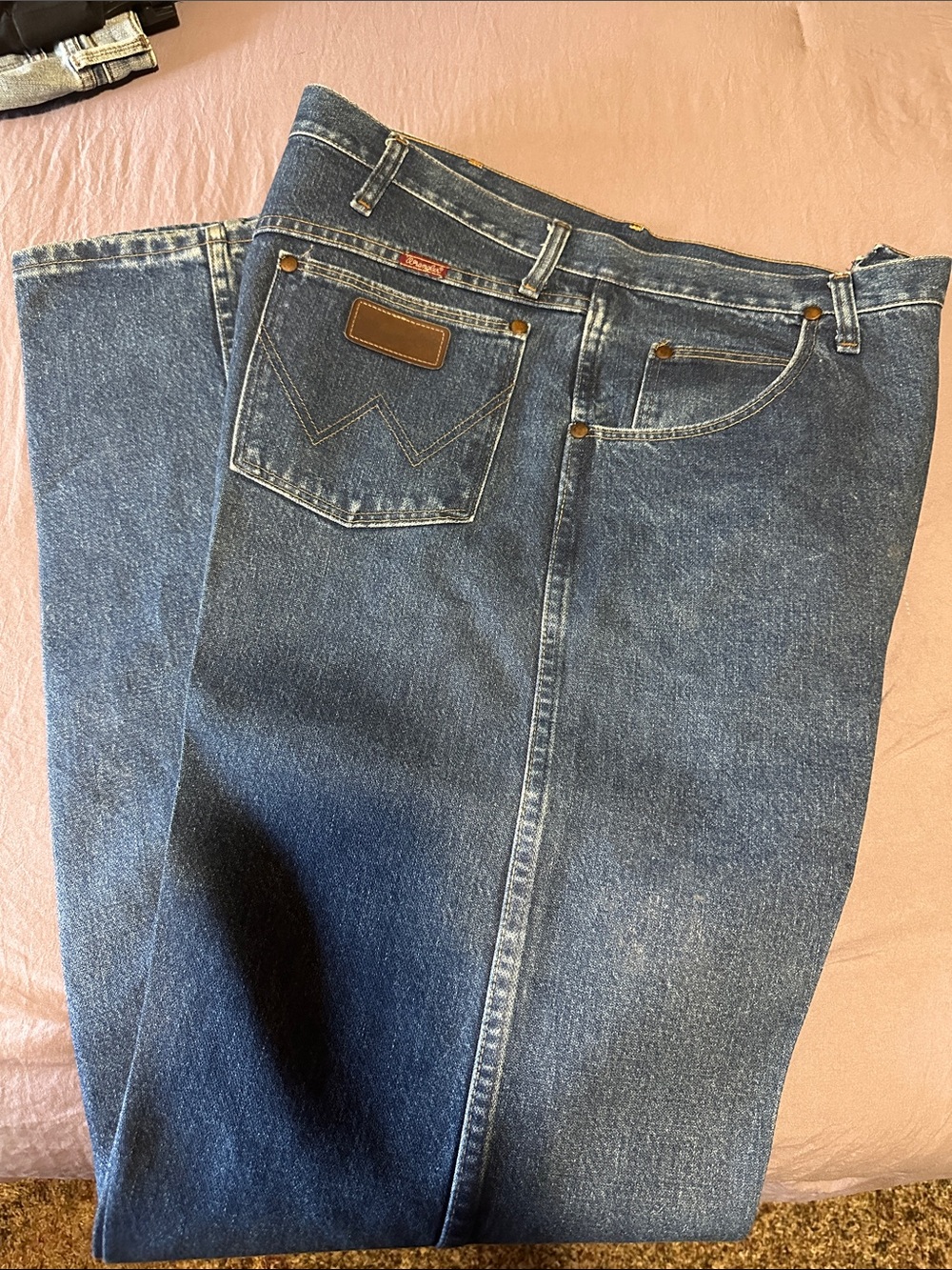 Wrangler Men's Classic Blue Denim Jeans 36x36